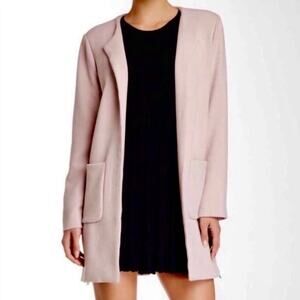 Nordstrom NWT Harlowe & Graham Blush Pink Overcoat Open Jacket – Small